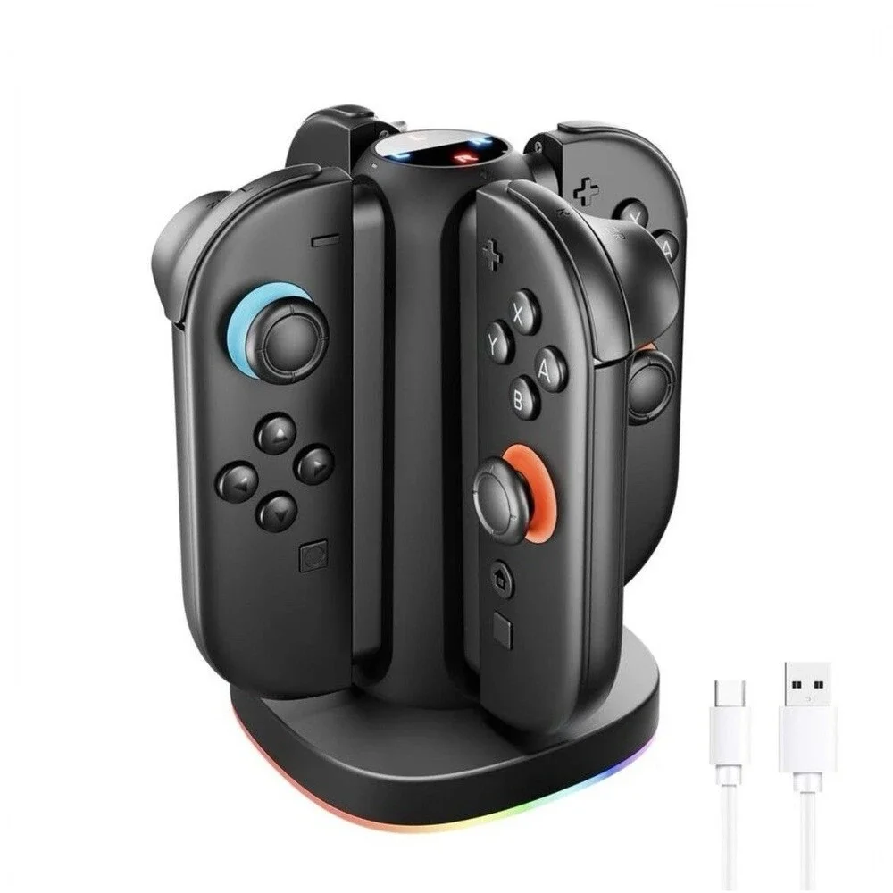 Mumba For Nintendo Switch 2 JoyCon 4 in 1 Charger Station Magnetic Weighted Base